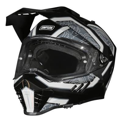 Simpson Motorcycle - Simpson Motorcycle XBS2SM Xcursion Bandit Small Motorcycle Helmet Summit Black