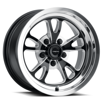 Vision Wheel - Vision Wheel 149-5761BMPL0 149 Patriot 15x7 5x4.75 0mm Gloss Black/Milled