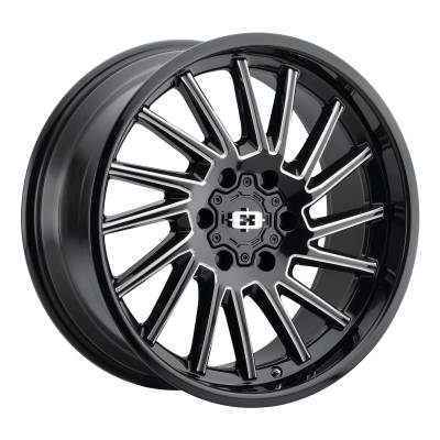 Vision Wheel - Vision Wheel 306-20073GBMS-25 306 Rapier 20x10 5x5.0 -25mm Gloss Black/Milled