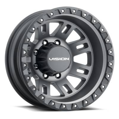Vision Wheel - Vision Wheel 408-7670SGBLR 408 Manx 2 17x6.5 8x170 -143mm Satin Gray