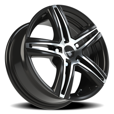 Vision Wheel - Vision Wheel 640-5644GBMF38 640 Nitrous 15x6.5 5x100 38mm Gloss Black/Machined