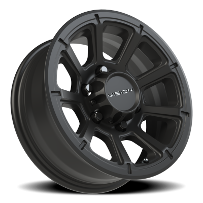 Vision Wheel - Vision Wheel 353VTH5683MB0 353 Turbine 15x6 6x5.5 0mm Matte Black