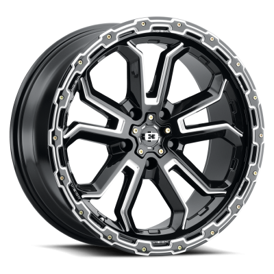 Vision Wheel - Vision Wheel 405H7810GBMS30 405 Korupt 17x8 5x110 30mm Gloss Black/Milled