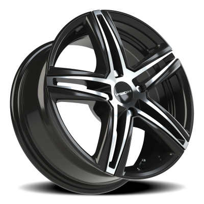 Vision Wheel - Vision Wheel 640-5649GBMF38 640 Nitrous 15x6.5 4x100 38mm Gloss Black/Machined