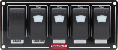 QUICKCAR RACING PRODUCTS - QuickCar Racing Products QRP52-866 Ignition Panel w/Rocker Switches/Lights