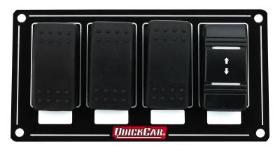QUICKCAR RACING PRODUCTS - QuickCar Racing Products QRP52-870 Switch Panel Rocker Winch w/3 Assessory