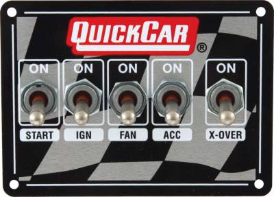 QUICKCAR RACING PRODUCTS - QuickCar Racing Products QRP50-1713 Ignition Panel Dirt Dual w/3 Wheel Brake
