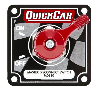 QUICKCAR RACING PRODUCTS - QuickCar Racing Products QRP55-008 Master Disconnect High Amp 4 Post Flag Plate