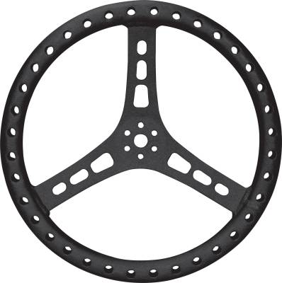 QUICKCAR RACING PRODUCTS - QuickCar Racing Products QRP68-006 15" Steering Wheel L/W Aluminum Black