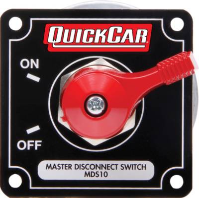 QUICKCAR RACING PRODUCTS - QuickCar Racing Products QRP55-013 Master Disconnect High Amp 4 Post Black Plate