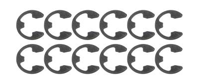 Allstar Performance - Allstar Performance ALL99420 E-Clip Retainer 12Pc for Wheel Cover Kit