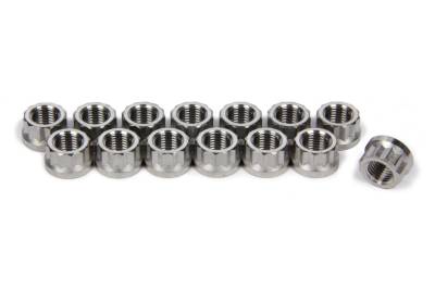 Ti22 PERFORMANCE - Ti22 Performance TIP1124 Header Flange Nut Set 12pt Titanium 14Pc