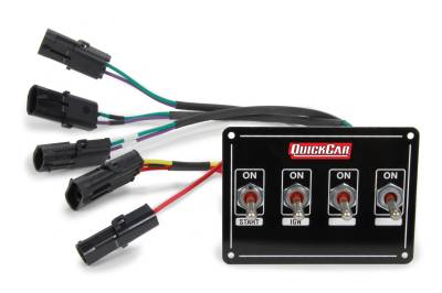 QUICKCAR RACING PRODUCTS - QuickCar Racing QRP50-7414 Ignition Panel Extreme 4 4-Switch Dual Mag. Pick-Up