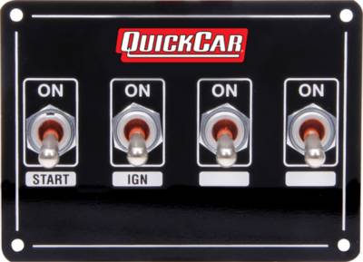 QUICKCAR RACING PRODUCTS - QuickCar Racing QRP50-7431 Ignition Panel Extreme 4 Switch Single Ignition