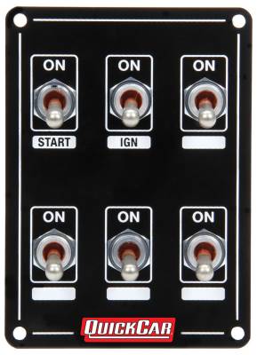 QUICKCAR RACING PRODUCTS - QuickCar Racing QRP50-7611 Ignition Panel Extreme 6 Switch Dual Ignition