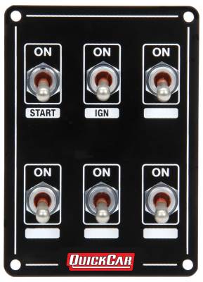 QUICKCAR RACING PRODUCTS - QuickCar Racing QRP50-7631 Ignition Panel Extreme 6 Switch Single Ignition