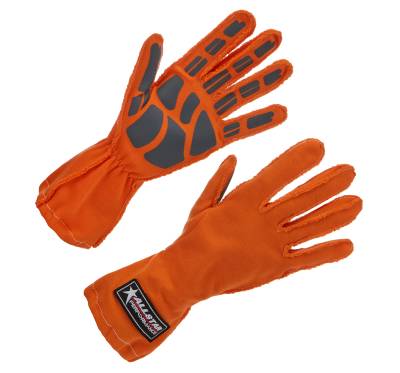 Allstar Performance - Allstar Performance ALL913044 Driving Gloves Non-SFI Outseam S/L LG Orange