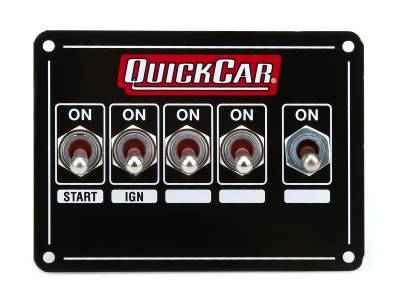 QUICKCAR RACING PRODUCTS - QuickCar Racing Products QRP50-7713 Ignition Panel Dual Ing. w/X-Over & 3 Whl Bk