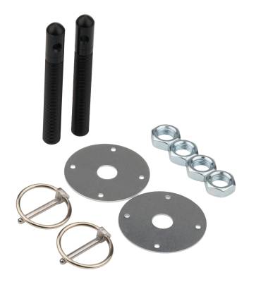 Allstar Performance - Allstar Performance ALL18497 Alum Hood Pin Kit 1/2" w/3/16" Clips Black