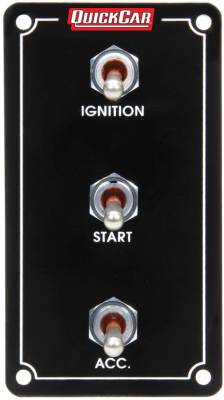 QUICKCAR RACING PRODUCTS - QuickCar Racing QRP50-7911 Ign. Panel Extreme Vert. 3 Switch Dual Ignition