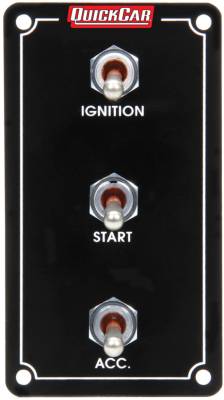 QUICKCAR RACING PRODUCTS - QuickCar Racing QRP50-7931 Ign. Panel Extreme Vert. 3 Switch Single Ignition