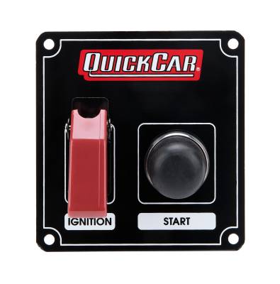 QUICKCAR RACING PRODUCTS - QuickCar Racing Products QRP50-803 Ignition Panel Black w/Flip Switch