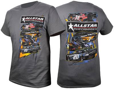 Allstar Performance - ALLSTAR PERFORMANCE ALL99901S T-Shirt Dark Gray Circle Track Small