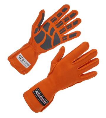 Allstar Performance - Allstar Performance ALL916041 Driving Gloves SFI 3.3/5 Outseam D/L SM Orange