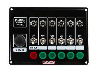 QUICKCAR RACING PRODUCTS - QuickCar Racing QRP50-869 Ignition Panel w/Start But. 5 Acc. Circut Breaker