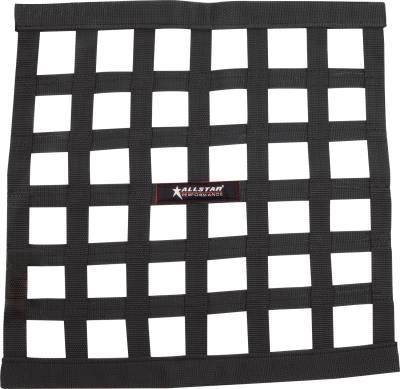 Allstar Performance - Allstar Performance ALL10283 Window Net Ribbon Style 18 x 18 Black Non-SFI