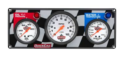 QUICKCAR RACING PRODUCTS - QuickCar Racing Products QRP61-60313 Gauge Panel OP/WT w/Tach