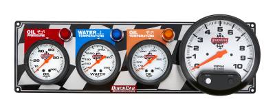 QUICKCAR RACING PRODUCTS - QuickCar Racing Products QRP61-6041 3-1 Gauge Panel OP-WT-OT-Tach