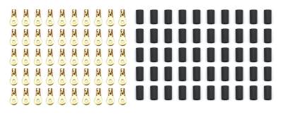 QUICKCAR RACING PRODUCTS - QuickCar Racing QRP57-450-50 Ring Terminal #6 10-12 Ga w/Heat Shrink 50Pc