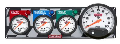 QUICKCAR RACING PRODUCTS - QuickCar Racing Products QRP61-6042 3-1 Gauge Panel OP-WT-FP-Tach