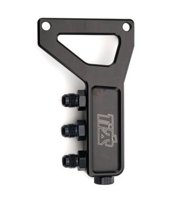 Ti22 PERFORMANCE - Ti22 Performance TIP5590 Fuel Block Four 6AN One 8AN w/Bracket