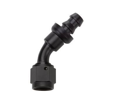Allstar Performance - Allstar Performance ALL49432 Pushlock Hose End Black 45-DEG Elbow -6