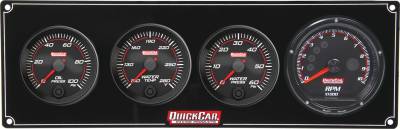 QUICKCAR RACING PRODUCTS - QuickCar Racing QRP69-3046 Redline 3-1 Gauge Panel OP/WT/WP w/Recall Tach