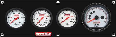 QUICKCAR RACING PRODUCTS - QuickCar Racing Products QRP61-7341 Extreme 3-1 Panel w/Tach OP/WT/OT Black