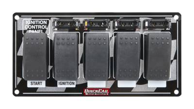 QUICKCAR RACING PRODUCTS - QuickCar Racing Products QRP52-163 Ignition Panel w/Rocker Switches & Fuses