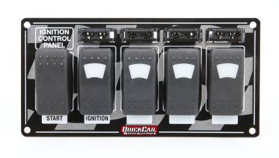 QUICKCAR RACING PRODUCTS - QuickCar Racing QRP52-164 Ignition Panel w/Rocker Switches Fuses/Lights