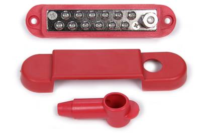 QUICKCAR RACING PRODUCTS - QuickCar Racing Products QRP57-8012 Red Terminal Buss Bar w/Covers
