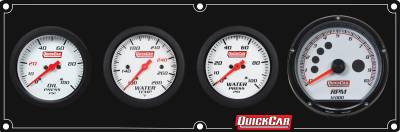 QUICKCAR RACING PRODUCTS - QuickCar Racing Products QRP61-7346 Extreme 3-1 Panel w/Tach OP/WT/WP Black
