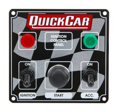 QUICKCAR RACING PRODUCTS - QuickCar Racing Products QRP50-022 Ignition Panel 2 Switch w/Lights