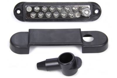 QUICKCAR RACING PRODUCTS - QuickCar Racing Products QRP57-8022 Black Terminal Buss Bar w/Covers