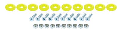 Allstar Performance - Allstar Performance ALL18688 Countersunk Bolt Kit Fluorescent Yellow 10Pc