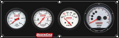 QUICKCAR RACING PRODUCTS - QuickCar Racing Products QRP61-7347 Extreme 3-1 Panel w/Tach OP/WT/VT Black