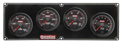 QUICKCAR RACING PRODUCTS - QuickCar Racing QRP69-3242 Redline 3-1 Gauge Panel OP/WT/FP w/2-5/8" Tach