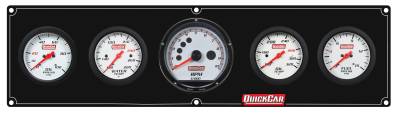 QUICKCAR RACING PRODUCTS - QuickCar Racing Products QRP61-7351 Extreme 4-1 Panel w/Tach OP/WT/OT/FP15 Black