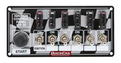 QUICKCAR RACING PRODUCTS - QuickCar Racing Products QRP50-163 Ignition Panel Fused w/Start Button