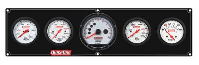 QUICKCAR RACING PRODUCTS - QuickCar Racing Products QRP61-7357 Extreme 4-1 Panel w/Tach OP/WT/OT/VT Black